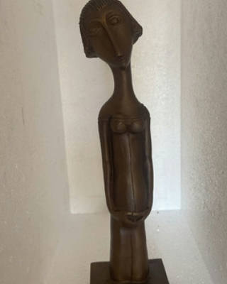 Inos Corradin - magnifica e unica escultura de bronze deste tema gravida