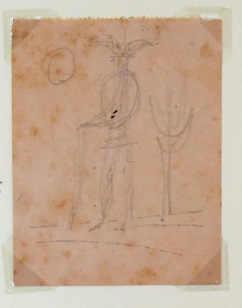 Aldemir Martins - Homem - Déc 50 cm 9,5 x 7,5 Lápis s/ papel