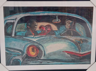 Rubens Gerchman - Beijo no carro azul