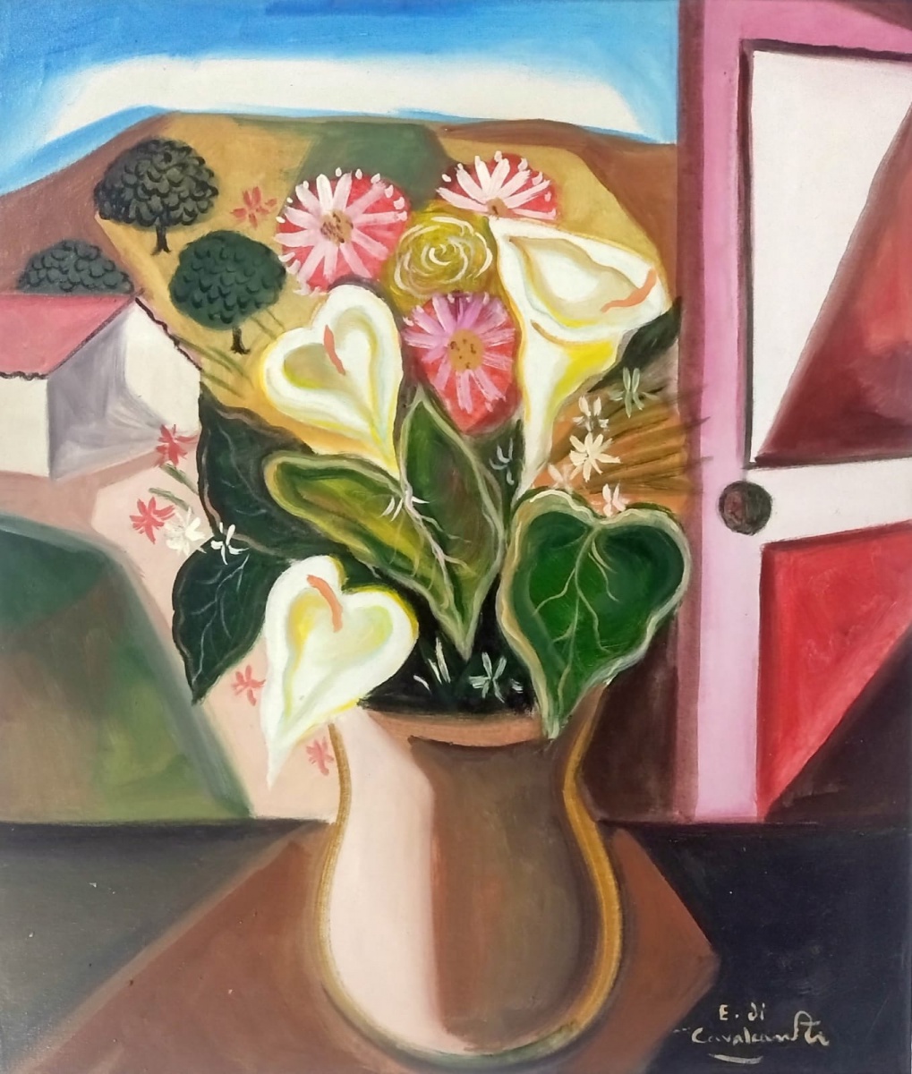 Emiliano di Cavalcanti - Composição com Vaso de Flores