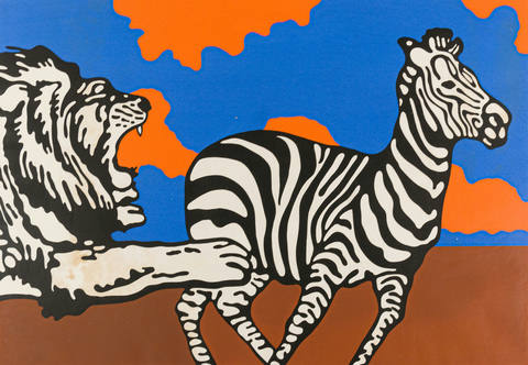 O leão e a zebra