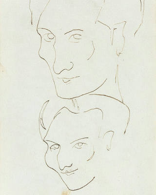 Aldo Bonadei - Dois Estudos de Autorretrato