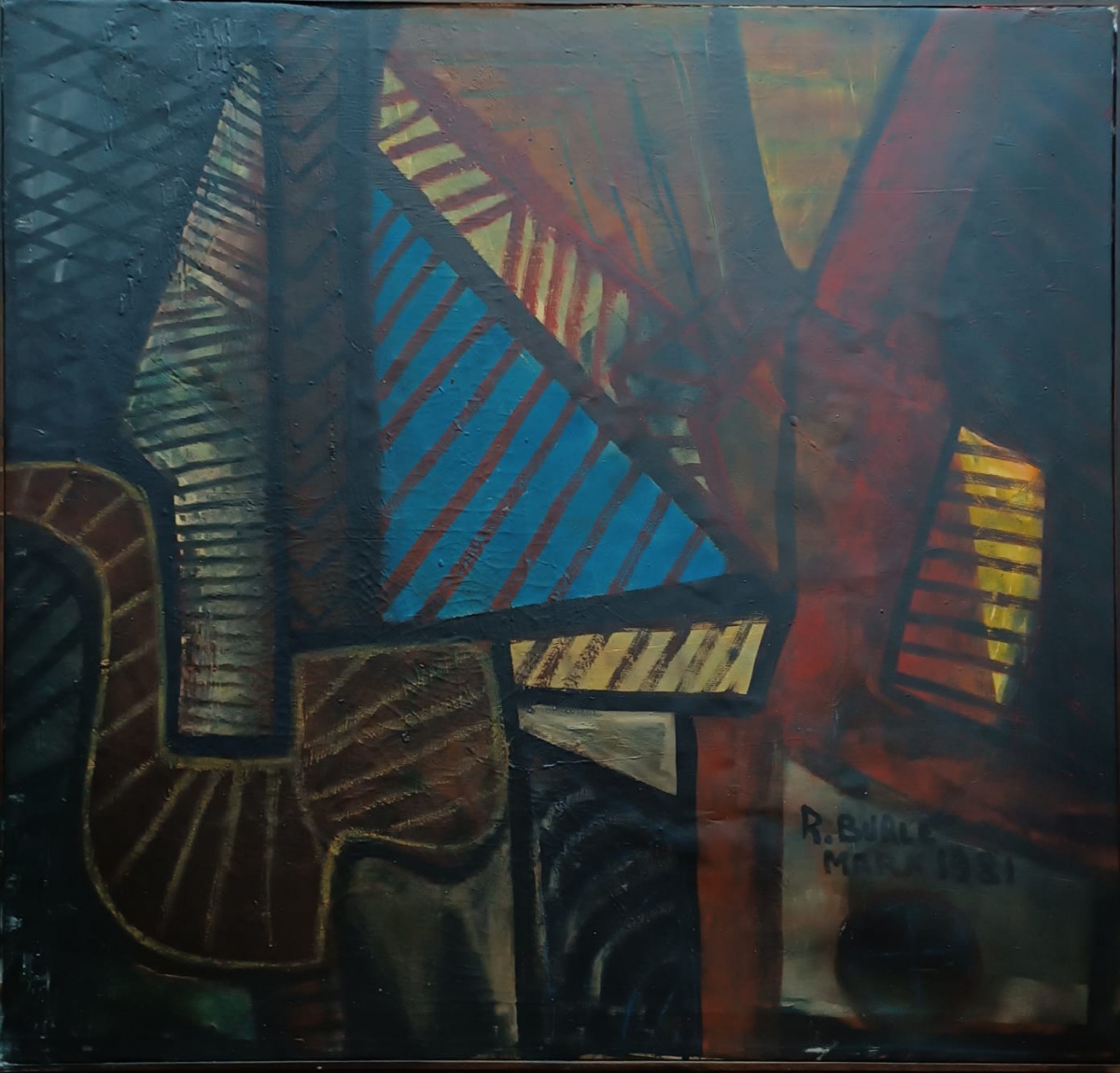 Roberto Burle Marx - Abstrato datado de 81