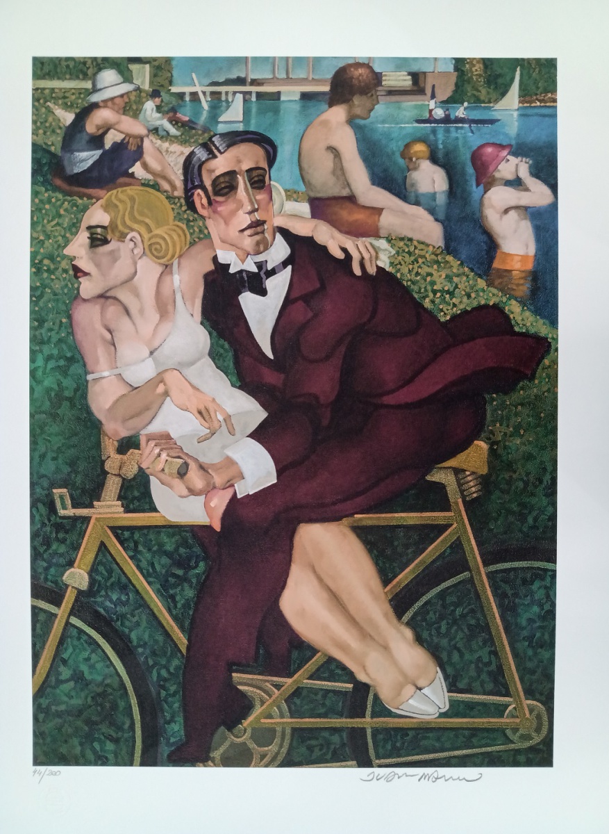 Casal na bicicleta