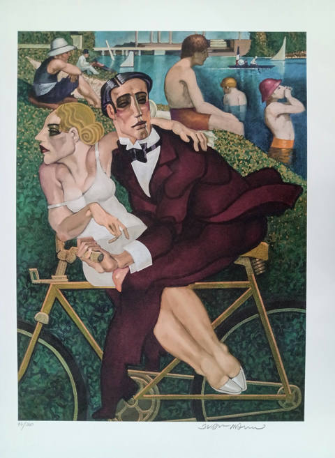 Casal na bicicleta