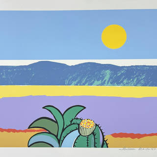 Aldemir Martins - Paisagem com cactus