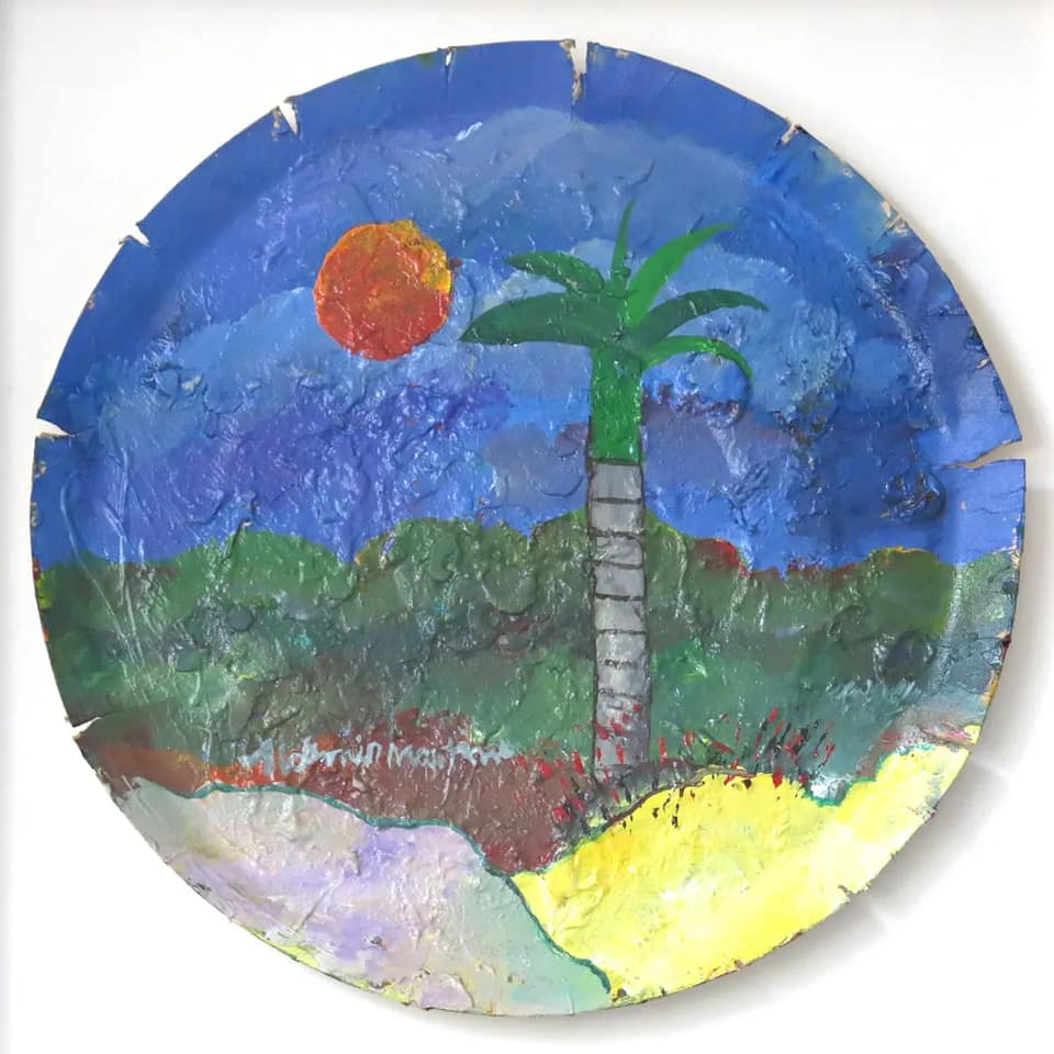 Aldemir Martins - Marinha com coqueiro