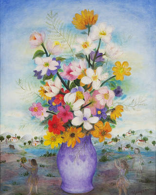 Marysia Portinari - Vaso de Flor com Crianças Brincando