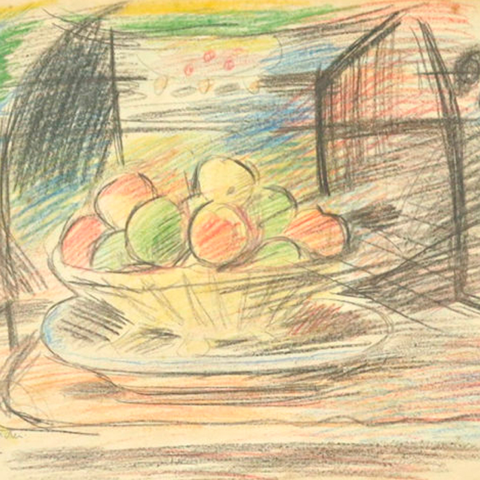 Aldo Bonadei - Frutas sobre uma mesa