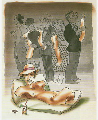 Juarez Machado - Charge para a revista Ele & Ela