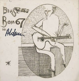 Aldemir Martins - Cartão Boas Festas - Gravura