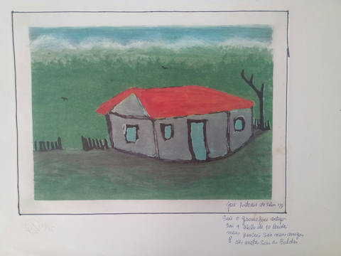 Fazenda de telhado vermelho