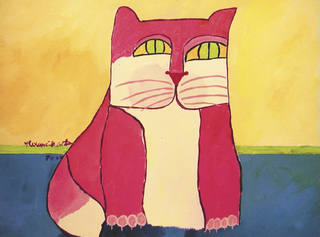 Aldemir Martins - Gato rosa