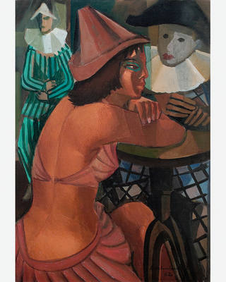 Emiliano di Cavalcanti - Colombina e alequins