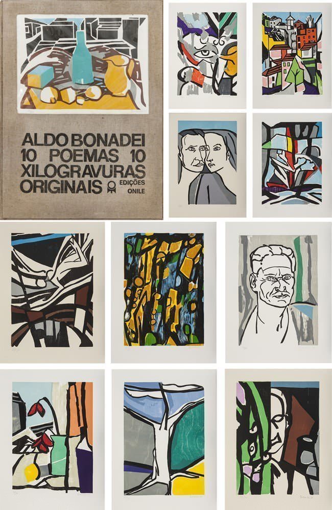 Aldo Bonadei 10 Poemas 10 Xilogravuas Originais