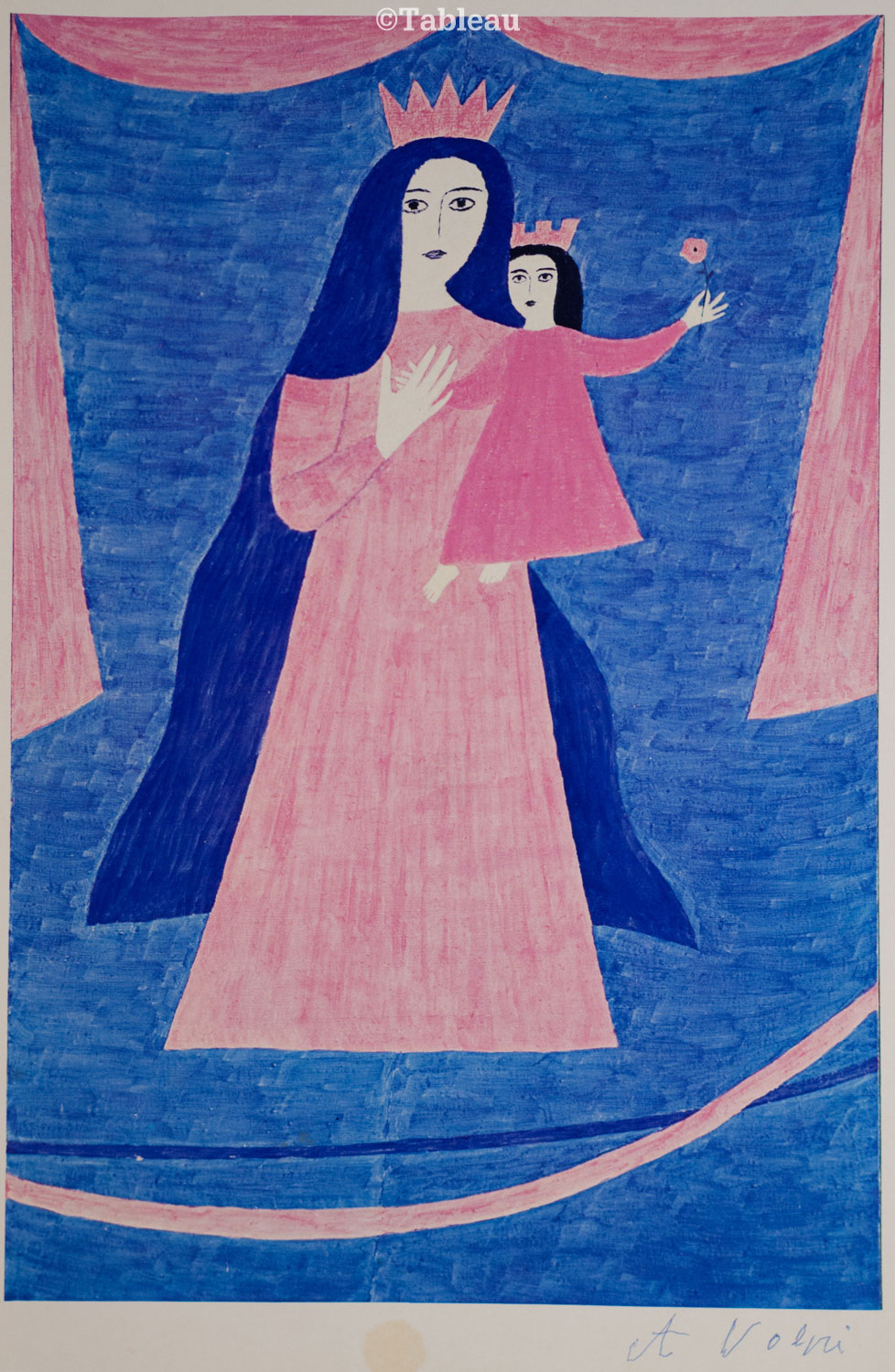 Alfredo Volpi - Nossa Senhora e o menino