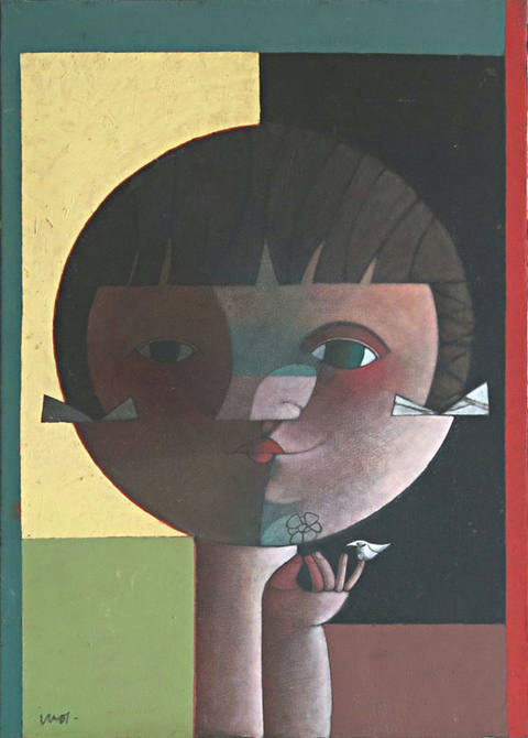 Menina de rosto redondo