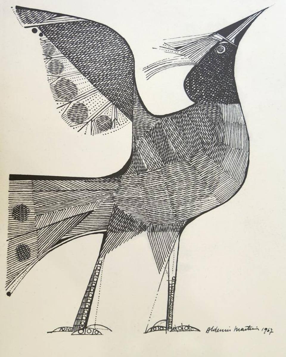 Aldemir Martins - Pássaro - Gravura