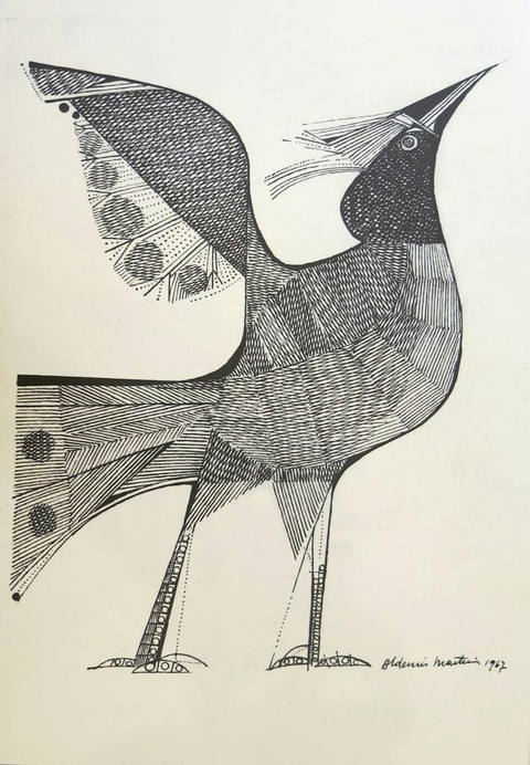 Pássaro - Gravura