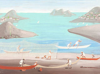 Fulvio Pennacchi - Marinha com Pescadores