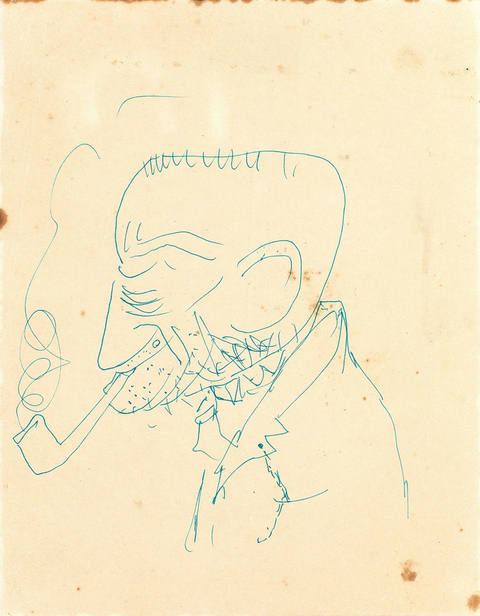 Caricatura de Homem com Cachimbo