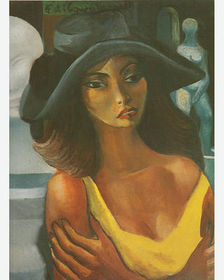 Emiliano di Cavalcanti - Mulher de chapéu