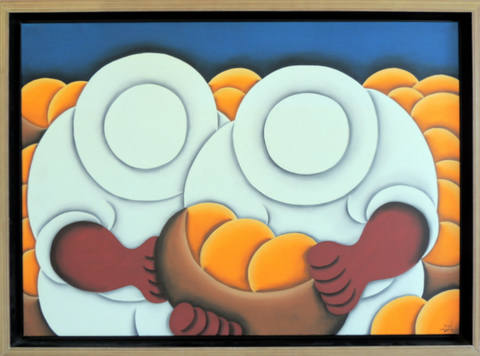 José Sabóia – Colheita de Melões – Ast – 50 X 70 cm