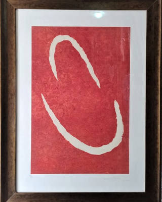 Tomie Ohtake - Abstrato em vermelho