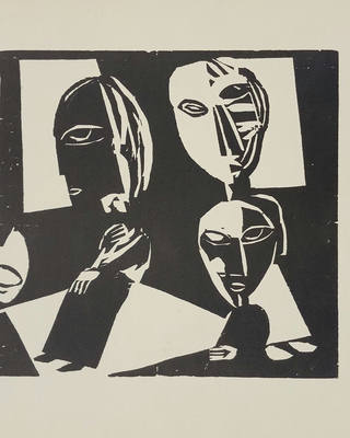 Lasar Segall - Grupo com figura deitada