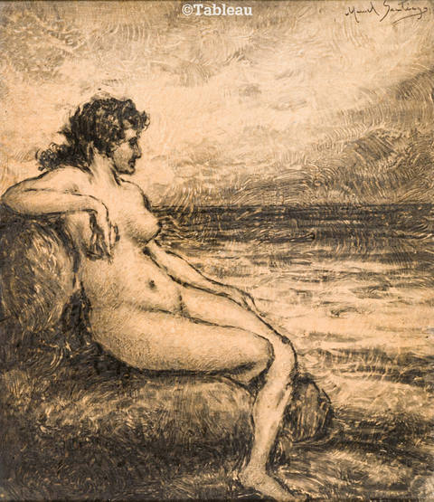 Nu à beira mar