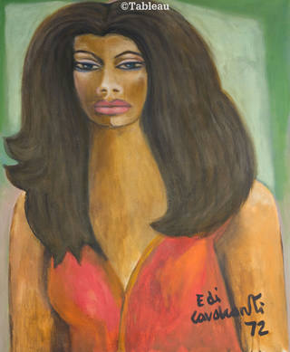 Emiliano di Cavalcanti - Mulata de vermelho