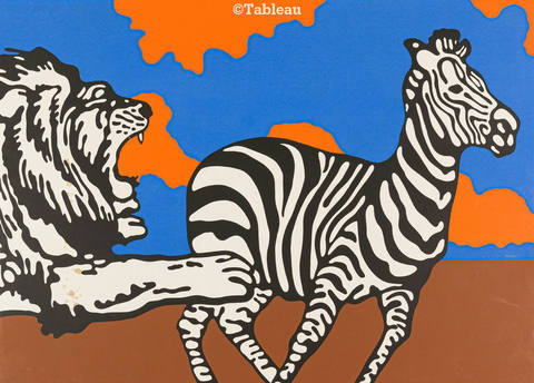 O leão e a zebra