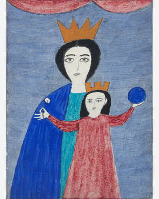 Alfredo Volpi - Madona e Menino com Orbe Terrestre, Década de 60