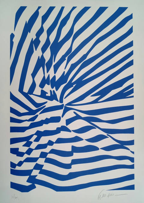 Tecido azul