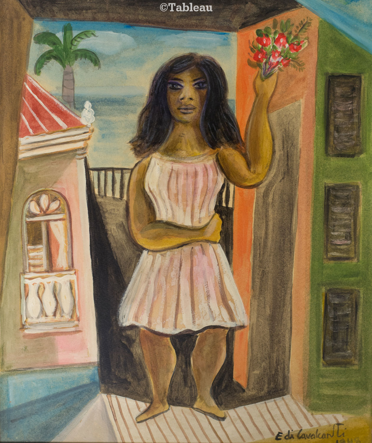 Emiliano di Cavalcanti - Mulata com flores
