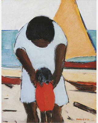 Emiliano di Cavalcanti - Mãe e Filha na Praia