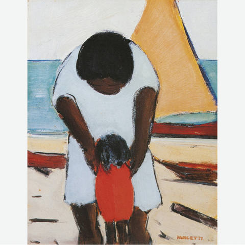 Mãe e Filha na Praia