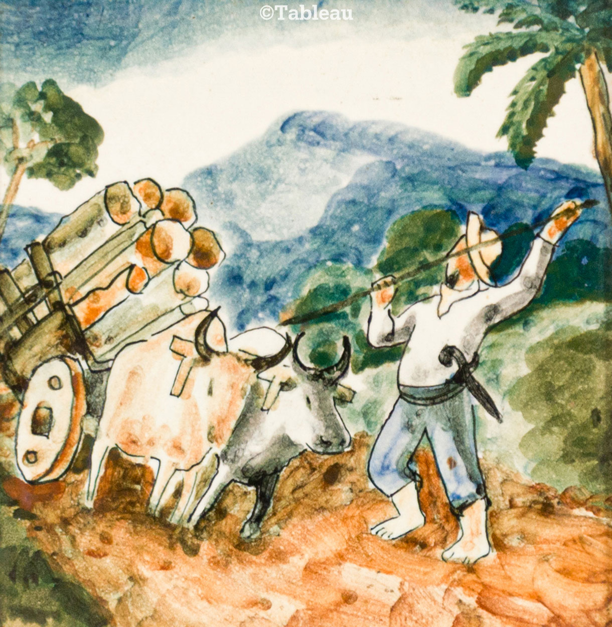 Alfredo Volpi - Carro de bois