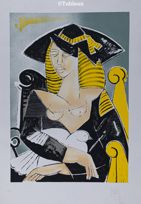 Mulher e pássaro