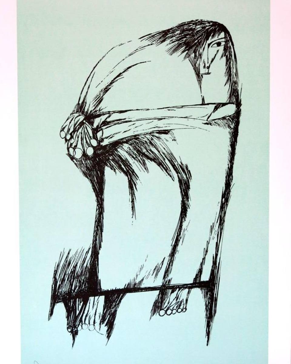 Aldemir Martins - Figura - Gravura Pa