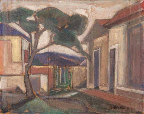 Casario com Árvore
