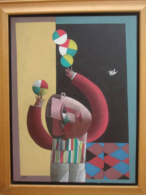 Equilibrista com Pássaro