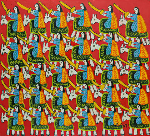 Cavalhada de lado
