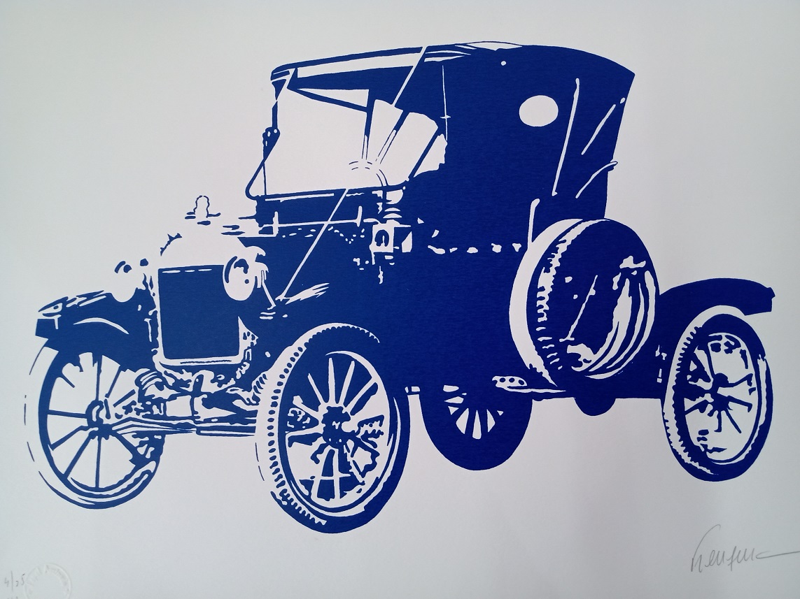 Carro Antigo Azul