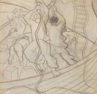 Candido Portinari - Descobrimento (Estudo para a Pintura Mural Descobrimento)