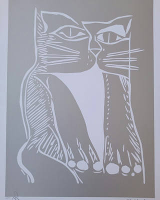 Aldemir Martins - Gato prateado