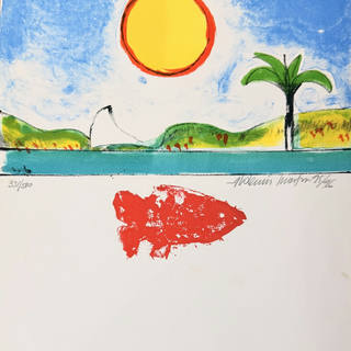 Aldemir Martins - Paisagem e peixe