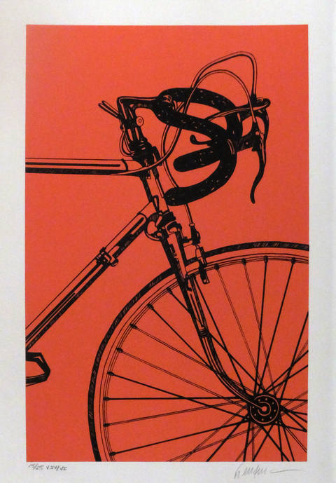 Bike Guidão Laranja e Preto