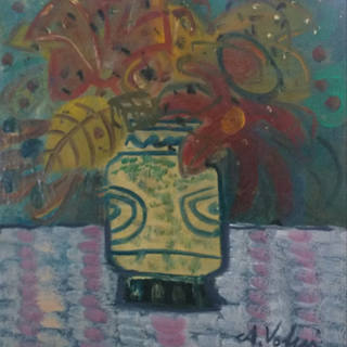 Alfredo Volpi - Vaso com Flores