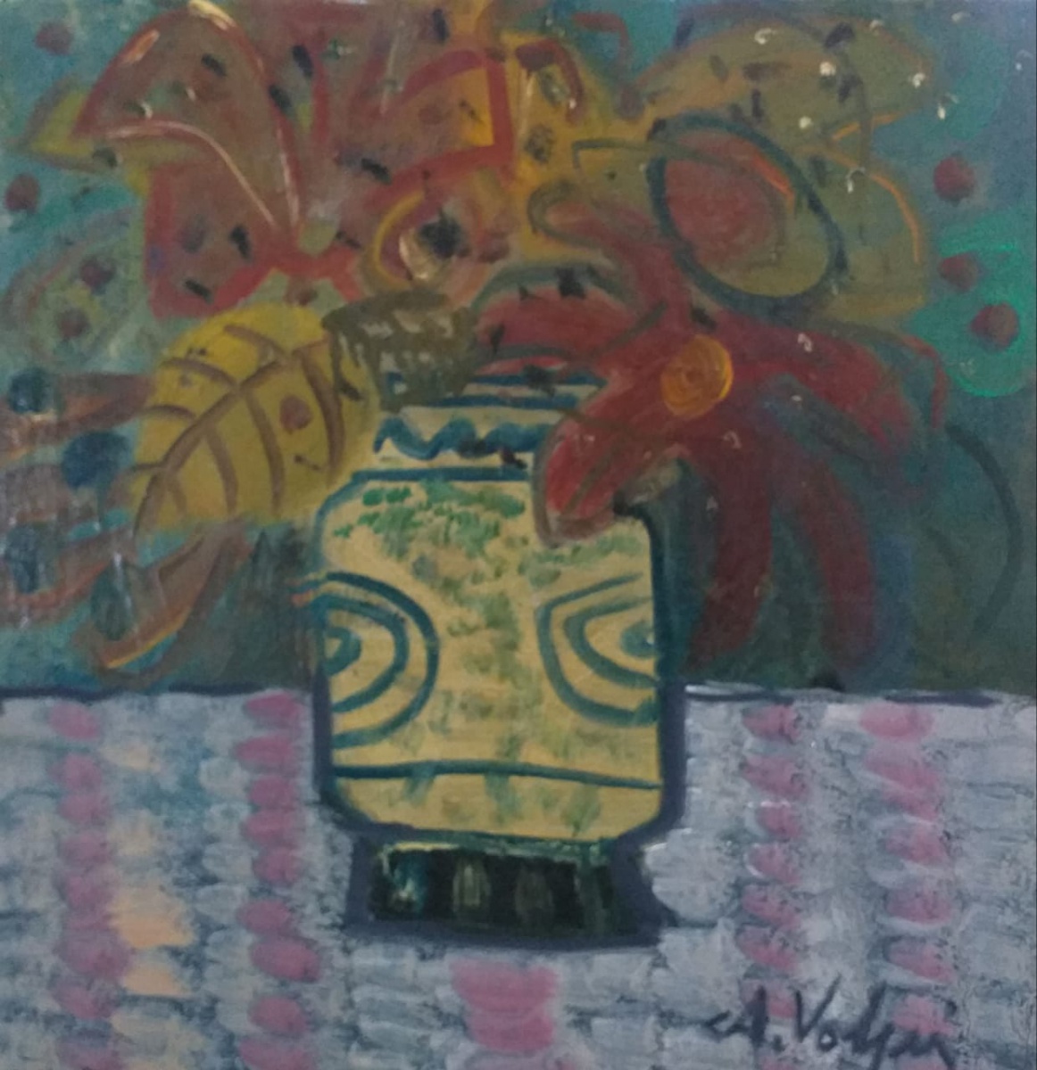 Alfredo Volpi - Vaso com Flores
